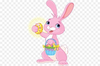 Easter Bunny Rabbit Clip art - Cartoon rabbit take luminous eggs 
