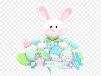 Easter Bunny Rabbit Clip art - Easter Cute Bunny with Eggs PNG Clipart 