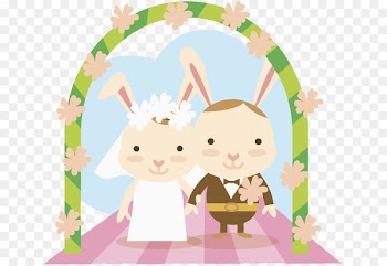 Easter Bunny Rabbit Clip art - Wedding Bunny 