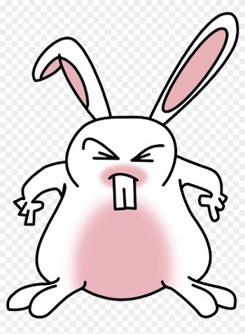 Easter Bunny Rabbit Clipart - Angry Bunny Clipart