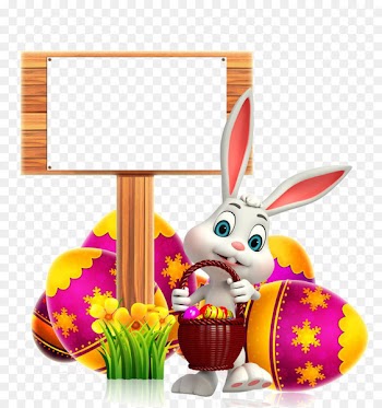 Easter Bunny Rabbit Easter egg - Cartoon rabbit color material 