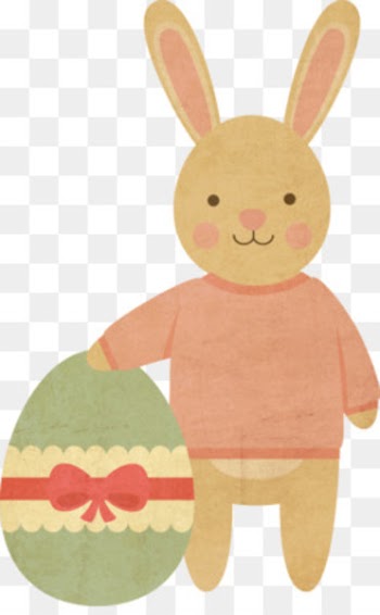 Easter Bunny Rabbit Easter egg Clip art - Easter Cute White Bunny Transparent PNG Clipart 