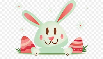 Easter Bunny Rabbit Easter egg - Easter bunny ears pink cartoon vector material 