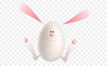 Easter Bunny Rabbit Easter egg Nose Whiskers - Cute Easter Bunny Egg PNG Picture 