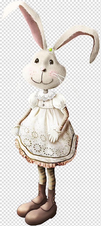 Easter Bunny Rabbit Leporids, White Rabbit transparent background PNG clipart