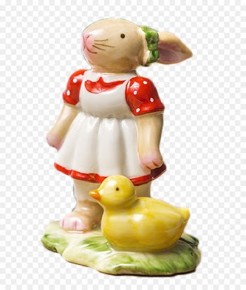Easter Bunny Rabbit Paper - Porcelain rabbit 