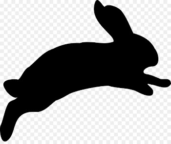 Easter Bunny Rabbit show jumping Silhouette Clip art - fast vector 