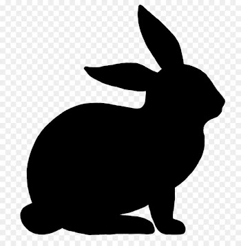 Easter Bunny Rabbit Silhouette Clip art - watercolor rabbit 