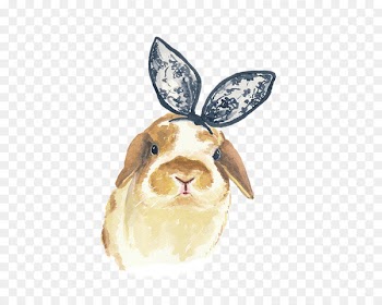 Easter Bunny Rabbit Watercolor painting Illustration - Small fresh,Beautiful,Hand Painted,Watercolor,puppy 