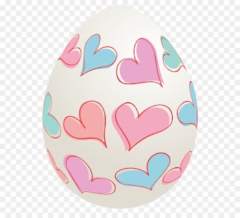 Easter Bunny Red Easter egg Clip art - Easter Egg with Hearts PNG Clipart Picture 