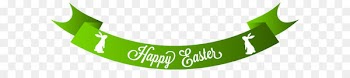 Easter Bunny Red Easter egg Clip art - Green Happy Easter Banner PNG Clip Art Image 