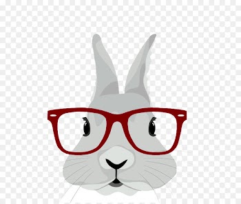 Easter Bunny T-shirt Hipster Gift - Rabbit wearing glasses 