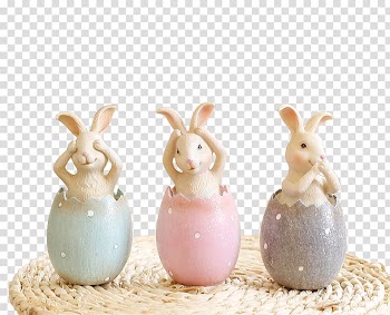Easter Bunny Valentines Day Gifts Rabbit, Behind his New Year's bunny gift transparent background PNG clipart