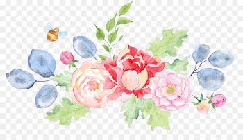 Easter Bunny Watercolor painting Peter Rabbit Print Drawing - flower 