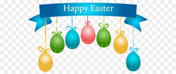Easter Bunny Wedding invitation Banner Clip art - Happy Easter Banner with Hanging Eggs Transparent PNG Clip Art Image 