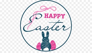Easter Bunny Window Sticker - Fresh Easter tag vector material 
