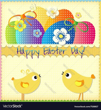 Easter card 2 vector image