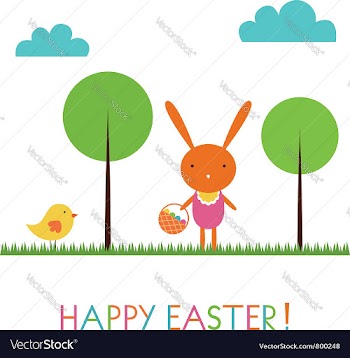  					Easter card vector image														