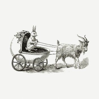 Easter carriage  drawing, vintage | Free PSD - rawpixel