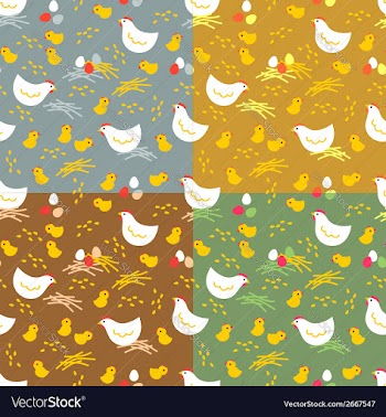  					Easter chickens vector image														