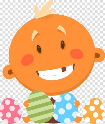 Easter Child Infant, egg holding child transparent background PNG clipart