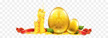 Easter Christmas decoration Clip art - Easter Golden Decoration PNG Clipart 