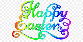 Easter Clip art - Rainbow Happy Easter Transparent PNG Clip Art Image 
