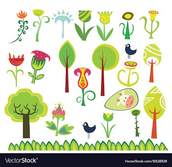 Easter design elements vector image