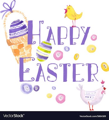 Easter Design Elements Watercolor vector image