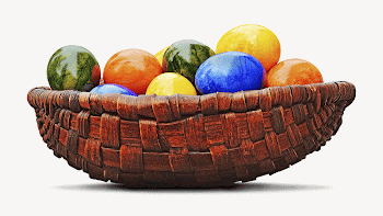 Easter egg basket, isolated object | Free Photo - rawpixel