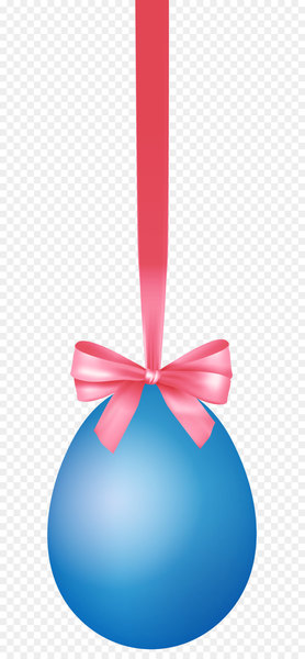 Easter egg - Blue Hanging Easter Egg with Bow Transparent Clip Art Image 