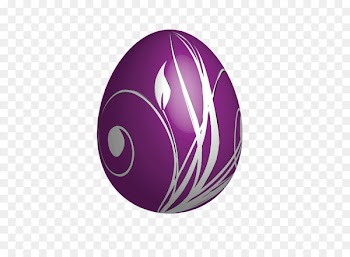 Easter egg Clip art - Large Purple Easter Egg 
