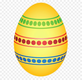 Easter egg Clip art - Yellow Colorful Dotted Easter Egg PNG Clipairt Picture 