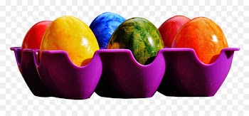 Easter egg Color Egg carton - Colored Eggs For Easter In Tray 
