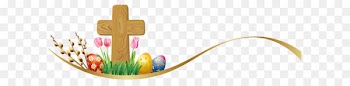 Easter egg Cross Clip art - Easter Deco with Eggs and Cross PNG Clipart Picture 
