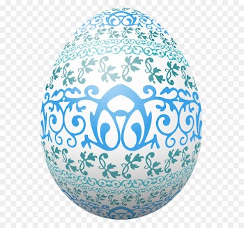 Easter egg Egg decorating - Easter White Egg with Blue Decoration PNG Clipart Picture 