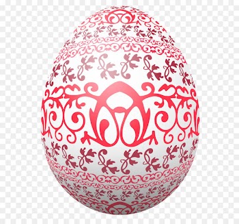 Easter egg Egg decorating - Easter White Egg with Red Decoration PNG Clipart Picture 