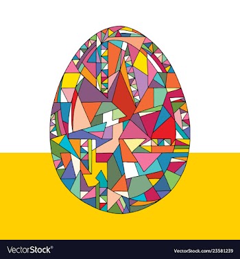 Easter egg hand drawn abstract vector image