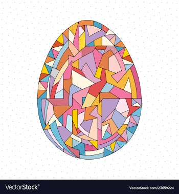 Easter egg hand drawn abstract vector image