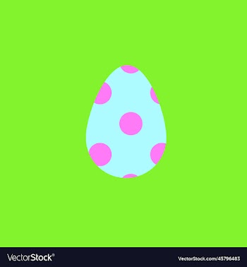 easter egg on the green background