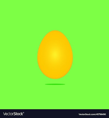 easter egg on the green background