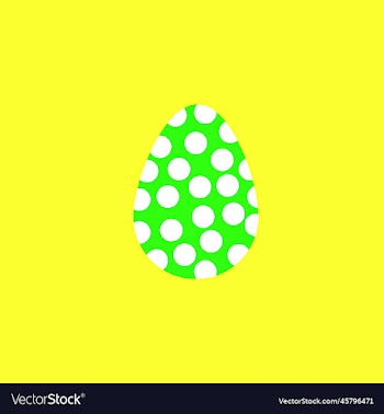 easter egg on the yellow background