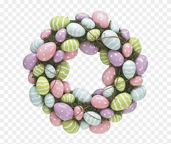 Easter Egg Portable Network Graphics Clip Art Wreath - Easter Egg Wreath Easter Tote Bag, Adult Unisex, Natural