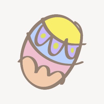 Easter egg sticker, festive doodle | Free Icons - rawpixel