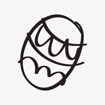 Easter egg sticker, festive doodle | Free Icons - rawpixel