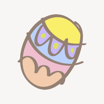 Easter egg sticker, festive doodle | Free Icons - rawpixel