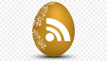 easter egg symbol sphere - Rss white 