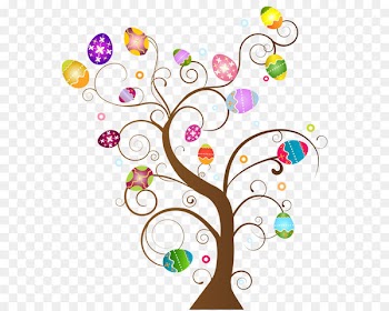 Easter egg tree Clip art - Easter Egg Tree PNG Clip Art Image 