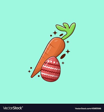 easter egg with carrot design