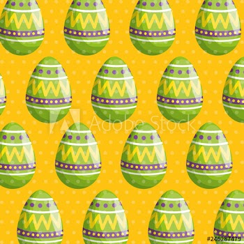 easter egg with figures decoration background